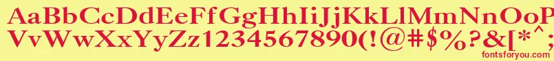 CaslonBold.001.001 Font – Red Fonts on Yellow Background