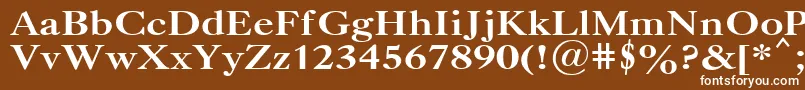 フォントCaslonBold.001.001 – 茶色の背景に白い文字