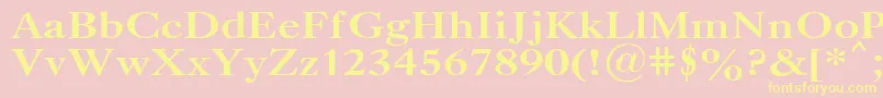 CaslonBold.001.001-Schriftart – Gelbe Schriften auf rosa Hintergrund