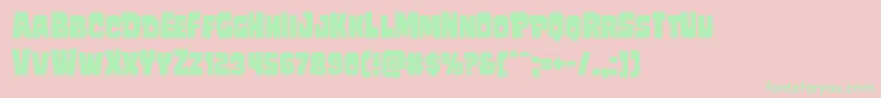 Mindlessbruteexpand Font – Green Fonts on Pink Background