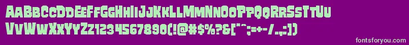 Mindlessbruteexpand Font – Green Fonts on Purple Background