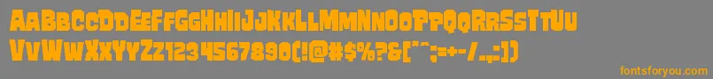 Mindlessbruteexpand Font – Orange Fonts on Gray Background