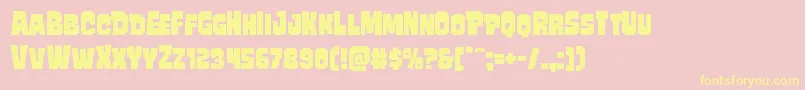 Mindlessbruteexpand Font – Yellow Fonts on Pink Background