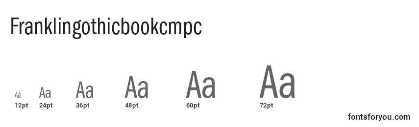 Размеры шрифта Franklingothicbookcmpc