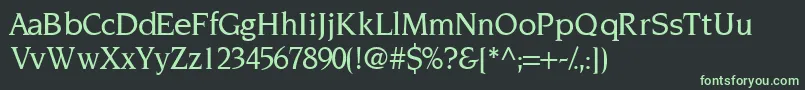 Шрифт Tridentmediumssk – зелёные шрифты на чёрном фоне