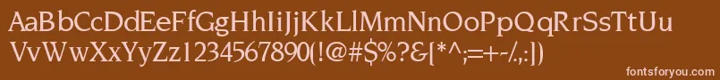 Шрифт Tridentmediumssk – розовые шрифты на коричневом фоне
