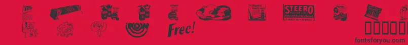 Oltimead1 Font – Black Fonts on Red Background
