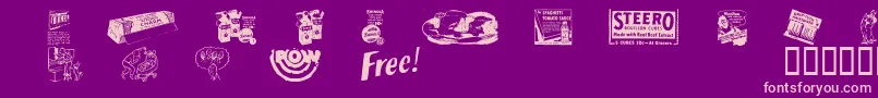 Oltimead1 Font – Pink Fonts on Purple Background