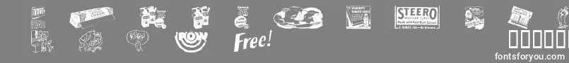Oltimead1 Font – White Fonts on Gray Background