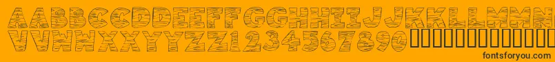 KrTigrrr Font – Black Fonts on Orange Background