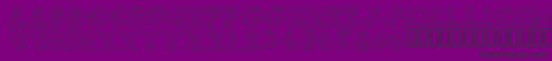 フォントKrTigrrr – 紫の背景に黒い文字