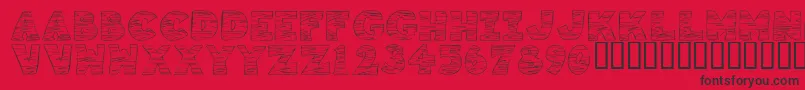 KrTigrrr Font – Black Fonts on Red Background