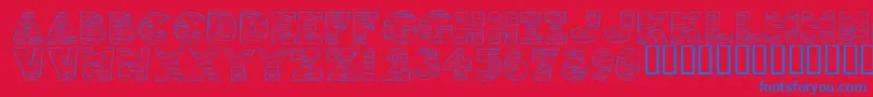 KrTigrrr Font – Blue Fonts on Red Background