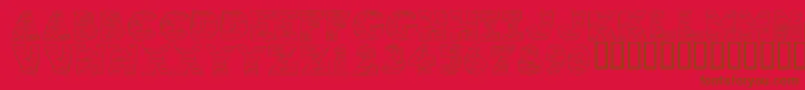 KrTigrrr Font – Brown Fonts on Red Background