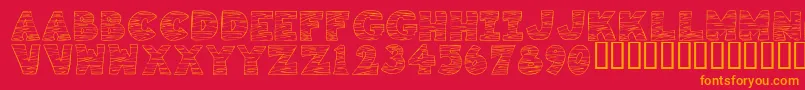 KrTigrrr Font – Orange Fonts on Red Background