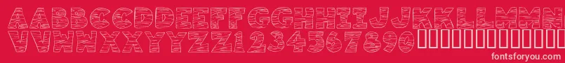 KrTigrrr Font – Pink Fonts on Red Background