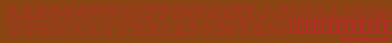 KrTigrrr Font – Red Fonts on Brown Background