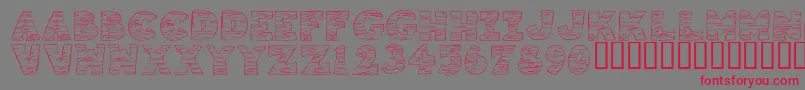 KrTigrrr Font – Red Fonts on Gray Background