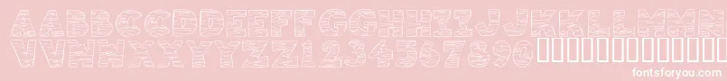 Подробнее о шрифте KrTigrrr Шрифт KrTigrrr – белые шрифты на розовом фоне