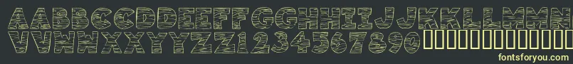 More about KrTigrrr Font KrTigrrr Font – Yellow Fonts on Black Background
