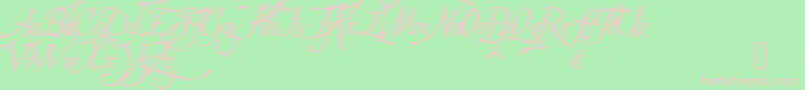 Hespd Font – Pink Fonts on Green Background