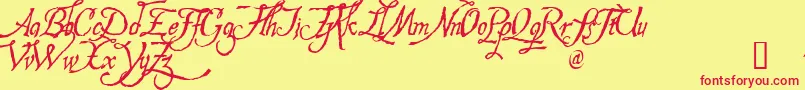 Hespd Font – Red Fonts on Yellow Background