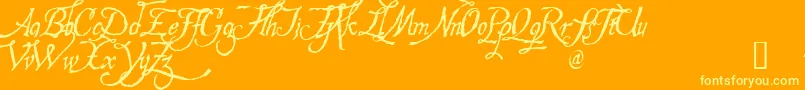 Hespd Font – Yellow Fonts on Orange Background