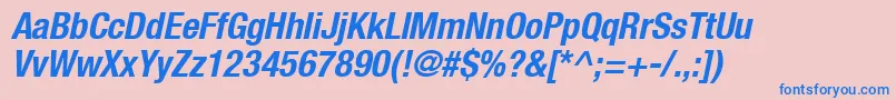 Heaveneticacond7Boldoblsh Font – Blue Fonts on Pink Background