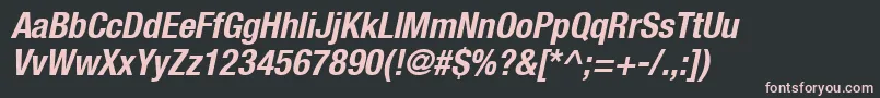 Heaveneticacond7Boldoblsh Font – Pink Fonts on Black Background