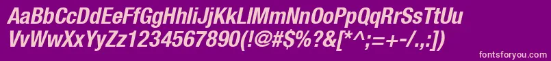 Heaveneticacond7Boldoblsh Font – Pink Fonts on Purple Background