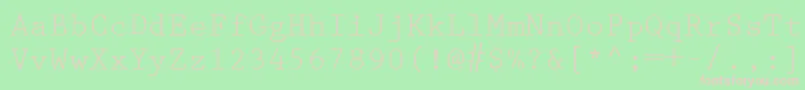 PrestigeEliteLt Font – Pink Fonts on Green Background