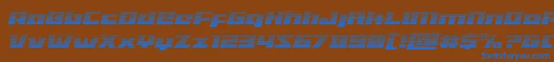 Weitere Informationen zur Turbochargegradital-Schriftart Turbochargegradital-Schriftart – Blaue Schriften auf braunem Hintergrund