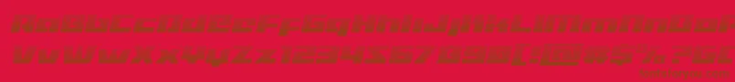 Turbochargegradital Font – Brown Fonts on Red Background