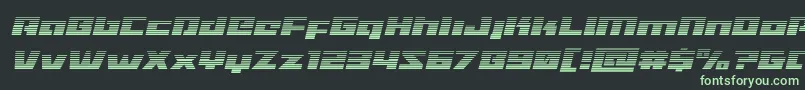 フォントTurbochargegradital – 黒い背景に緑の文字