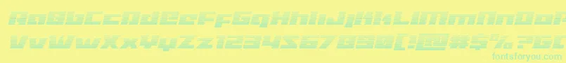 Więcej informacji o czcionce Turbochargegradital Czcionka Turbochargegradital – zielone czcionki na żółtym tle