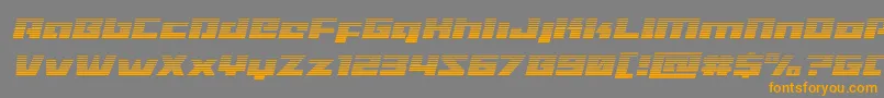 Turbochargegradital Font – Orange Fonts on Gray Background