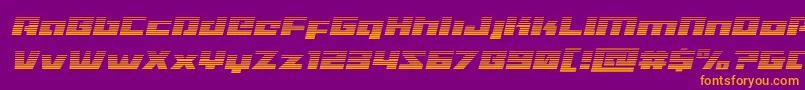 Шрифт Turbochargegradital – оранжевые шрифты на фиолетовом фоне