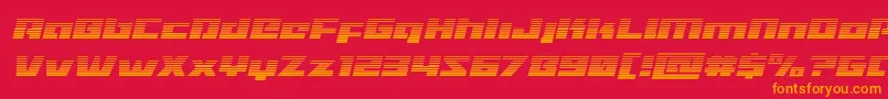 Turbochargegradital Font – Orange Fonts on Red Background