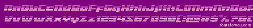 Weitere Informationen zur Turbochargegradital-Schriftart Turbochargegradital-Schriftart – Rosa Schriften auf violettem Hintergrund