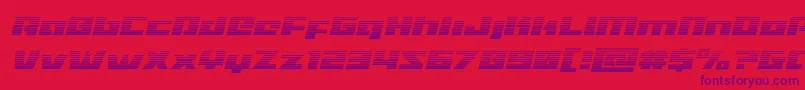 Turbochargegradital Font – Purple Fonts on Red Background
