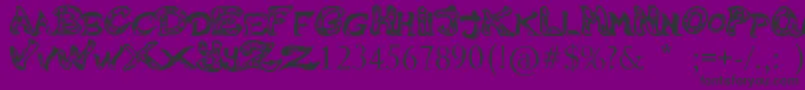 RaslaniMelissa-Schriftart – Schwarze Schriften auf violettem Hintergrund