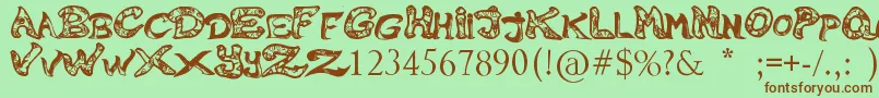 RaslaniMelissa Font – Brown Fonts on Green Background