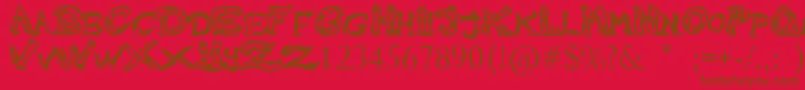 RaslaniMelissa Font – Brown Fonts on Red Background