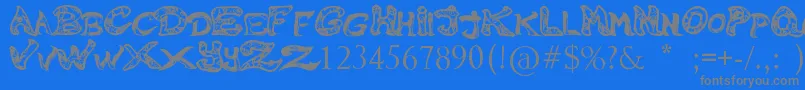 RaslaniMelissa Font – Gray Fonts on Blue Background