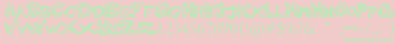 RaslaniMelissa Font – Green Fonts on Pink Background