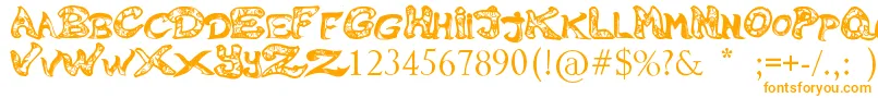 RaslaniMelissa Font – Orange Fonts on White Background