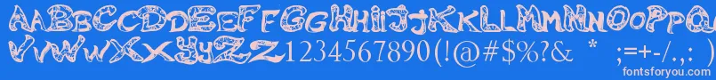 RaslaniMelissa Font – Pink Fonts on Blue Background