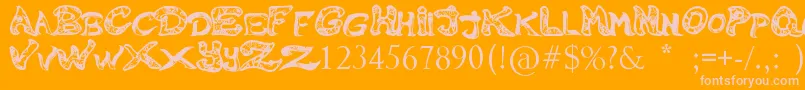 RaslaniMelissa Font – Pink Fonts on Orange Background