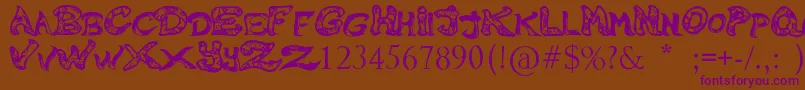 RaslaniMelissa Font – Purple Fonts on Brown Background