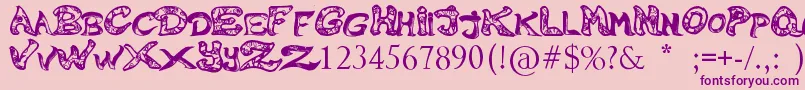 RaslaniMelissa Font – Purple Fonts on Pink Background